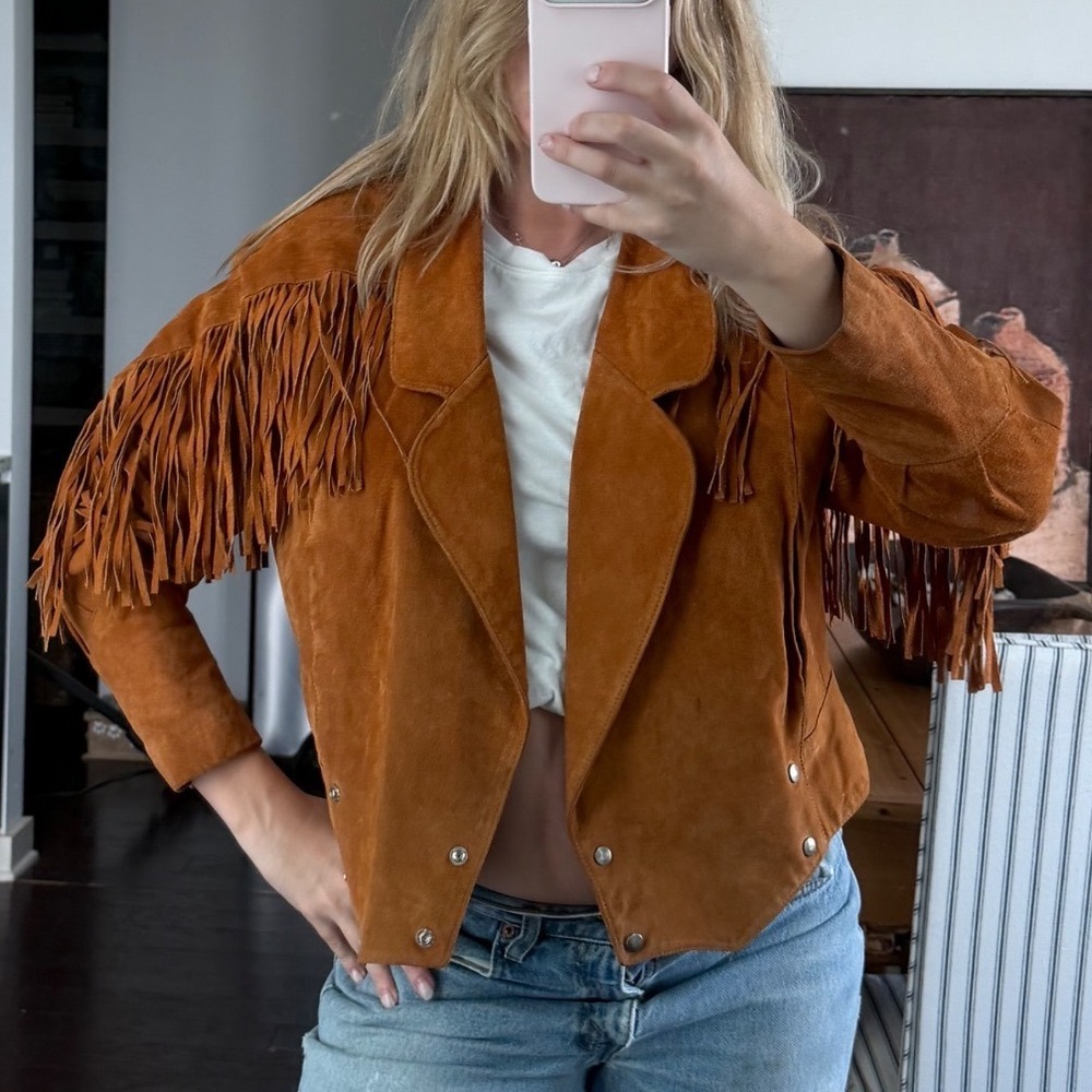 Vintage‎ Frontier Collection Genuine Suede Fringe Western Jacket